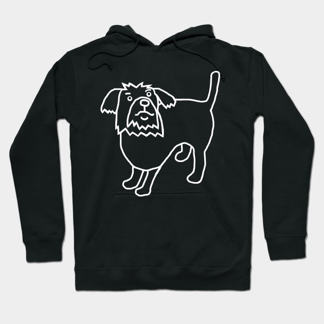 Minimal Ghost Dog Hoodie by ellenhenryart